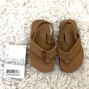 NWT Rainbow Sandals Kids, Sierra Brown, Size 5-6